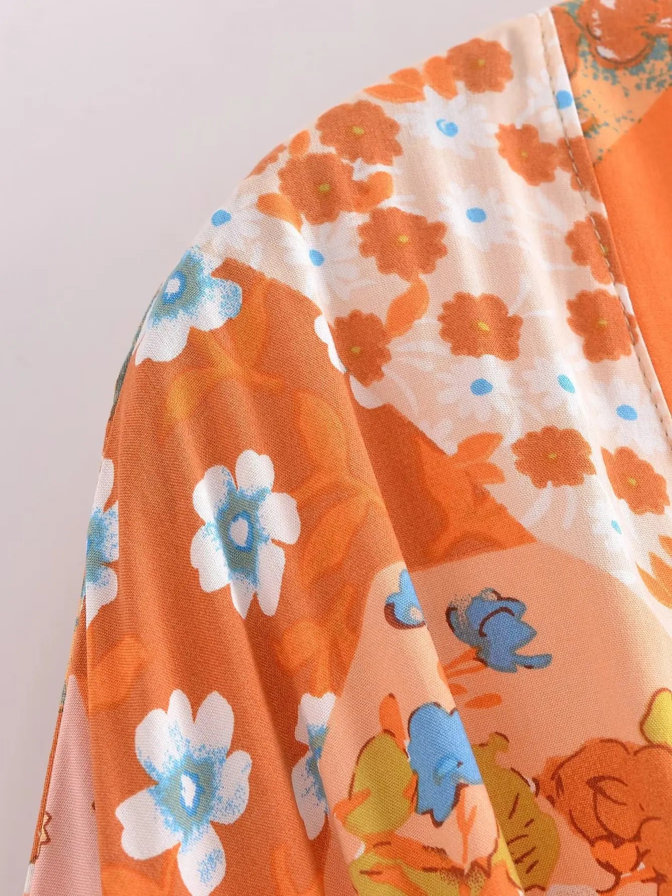 Kaleidoscope Dream Boho Patchwork Kimono - Floral Duster Robe