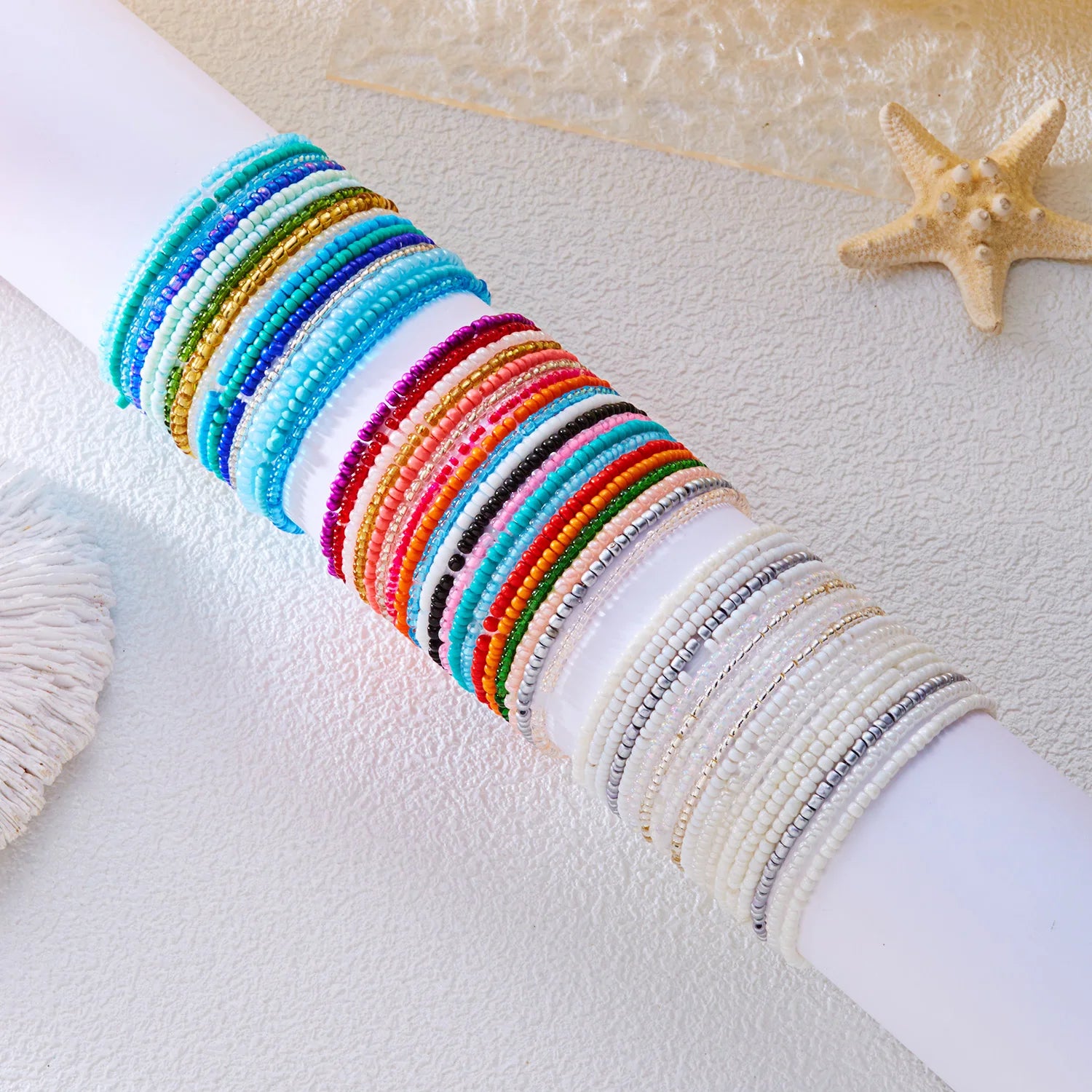 Boho Beaded Wrap Bracelet – Multi-Strand Adjustable Bangle