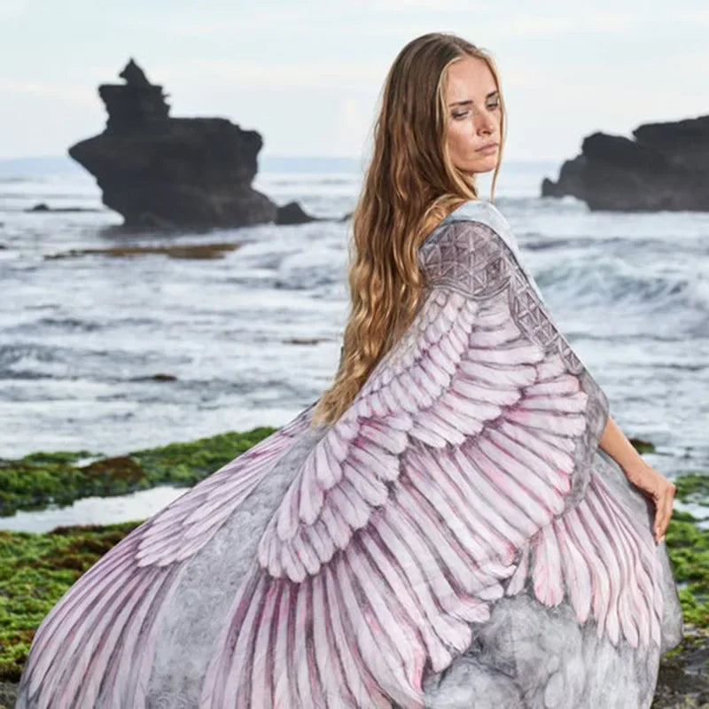Boho Bird Wing Kimono Cover-Up – One Size