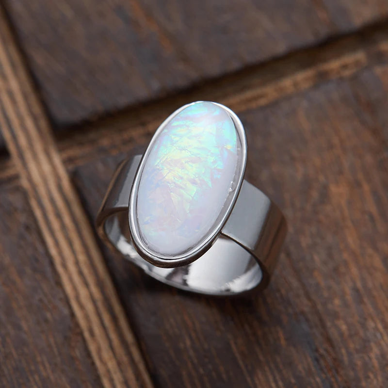 Moonlight Opal Statement Ring