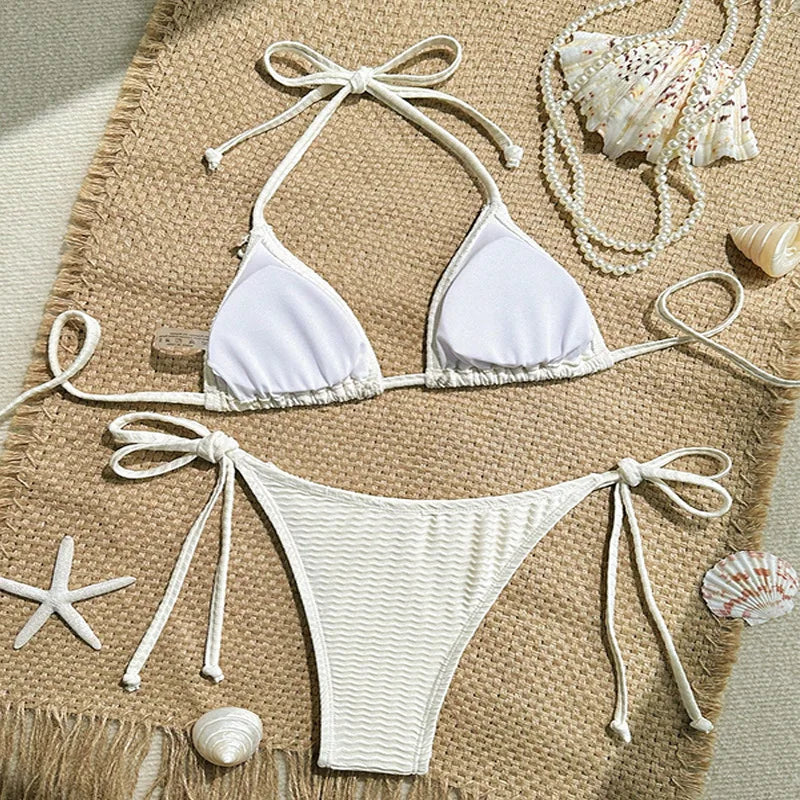 Boho Shell Trim Bikini Set