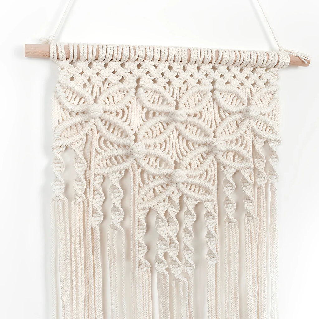Macramé Wall Hanging Tapestry – Boho Geometric Design