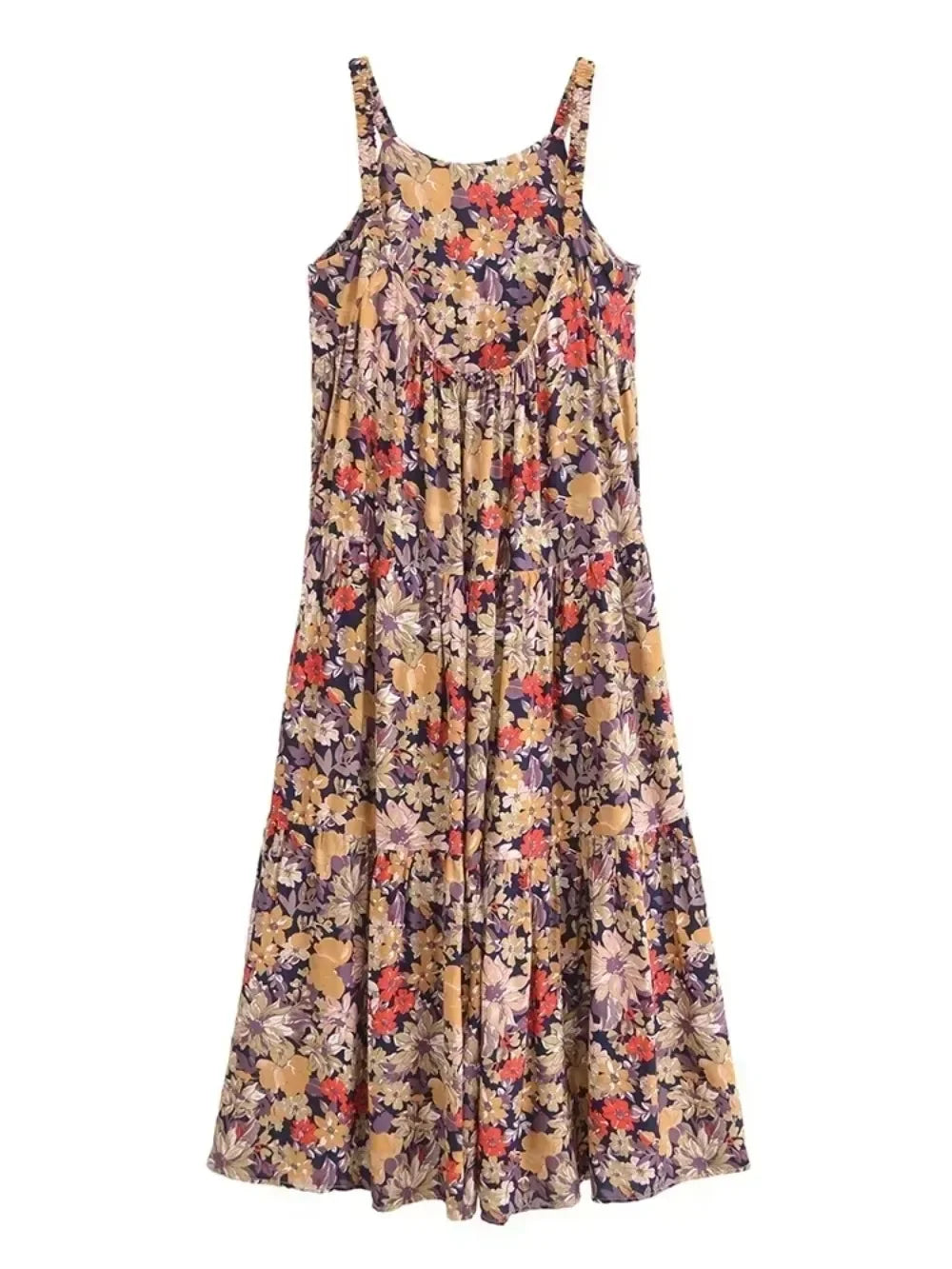 Golden Hour Floral Sundress - Boho Charm
