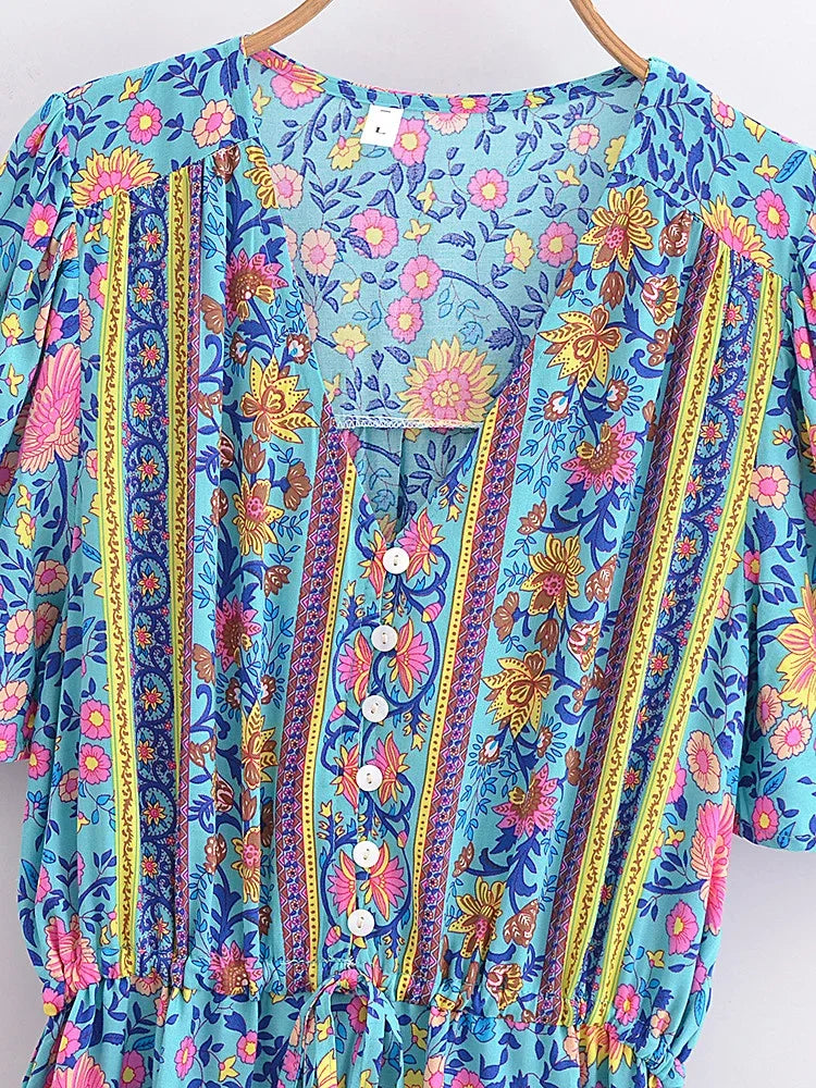 Boho Breeze Floral Maxi Dress