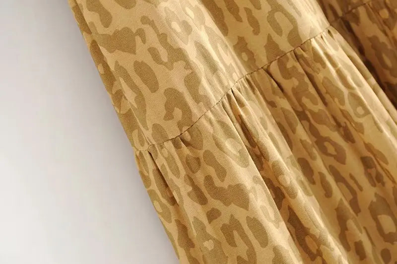 Sun-Drenched Tiered Boho Maxi Skirt - Golden Earth