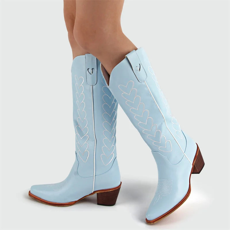 Boho Wanderlust Embroidered Tall Cowgirl Boots