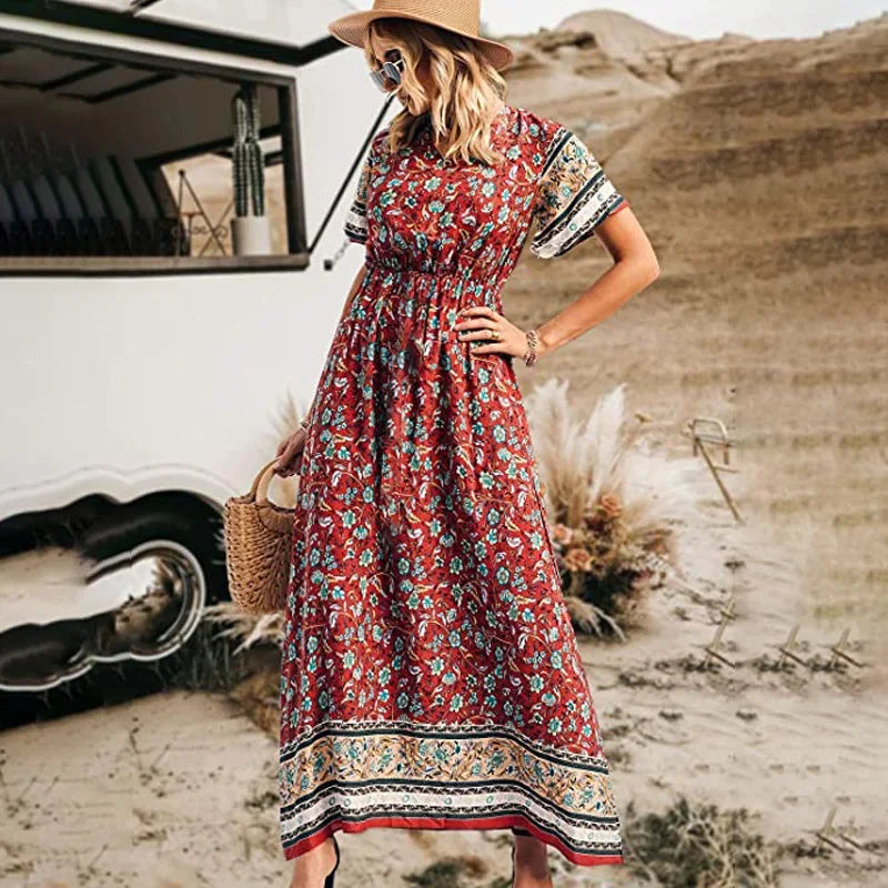 Amalia Boho Breeze Maxi Dress