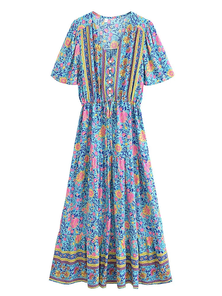 Boho Breeze Floral Maxi Dress