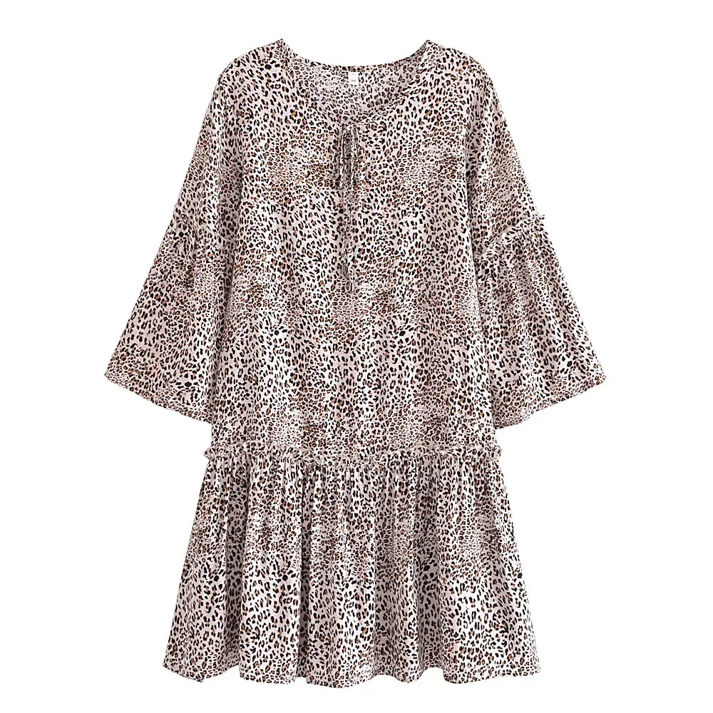Boho Bell Sleeve Tunic Dress – Multiple Colors