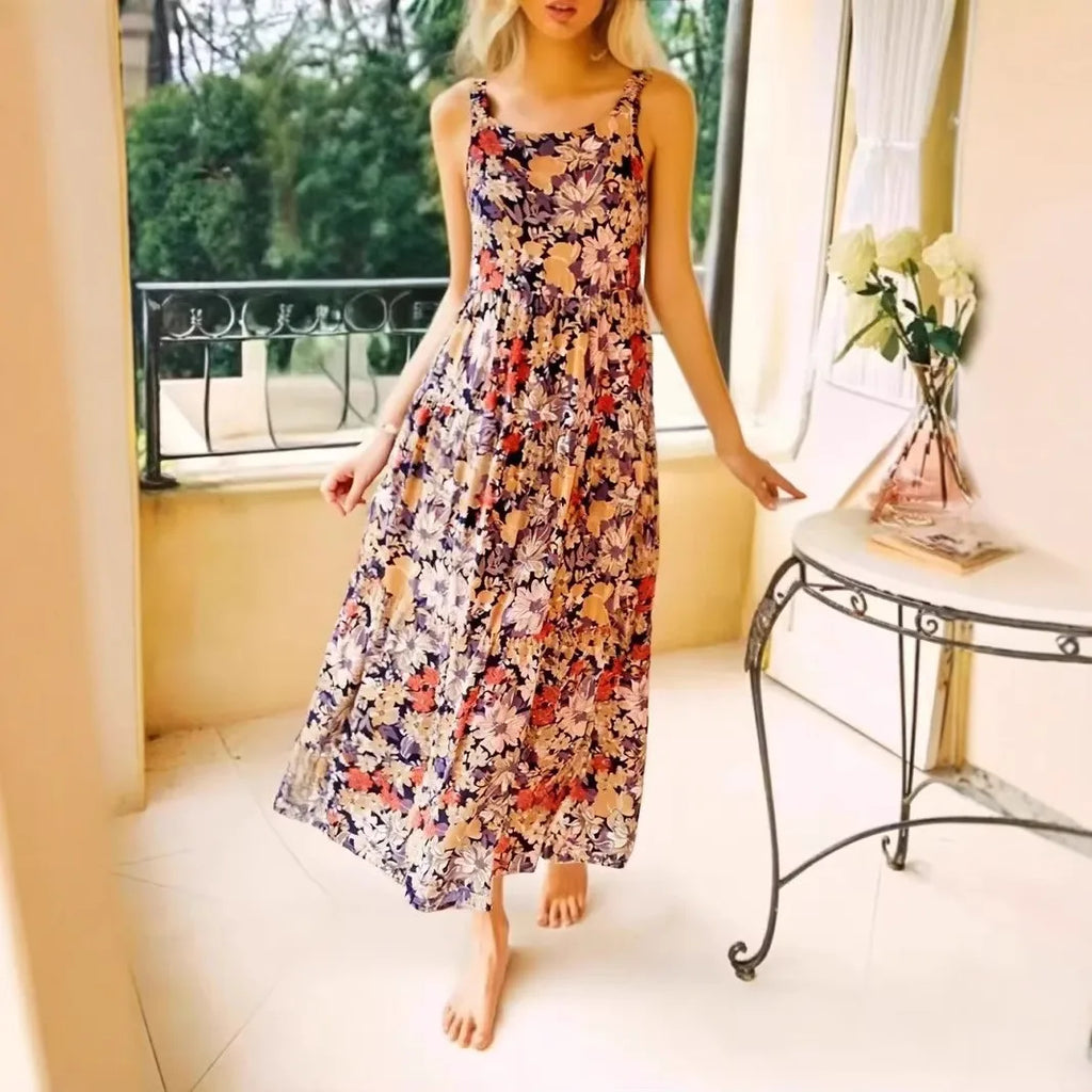 Golden Hour Floral Sundress - Boho Charm