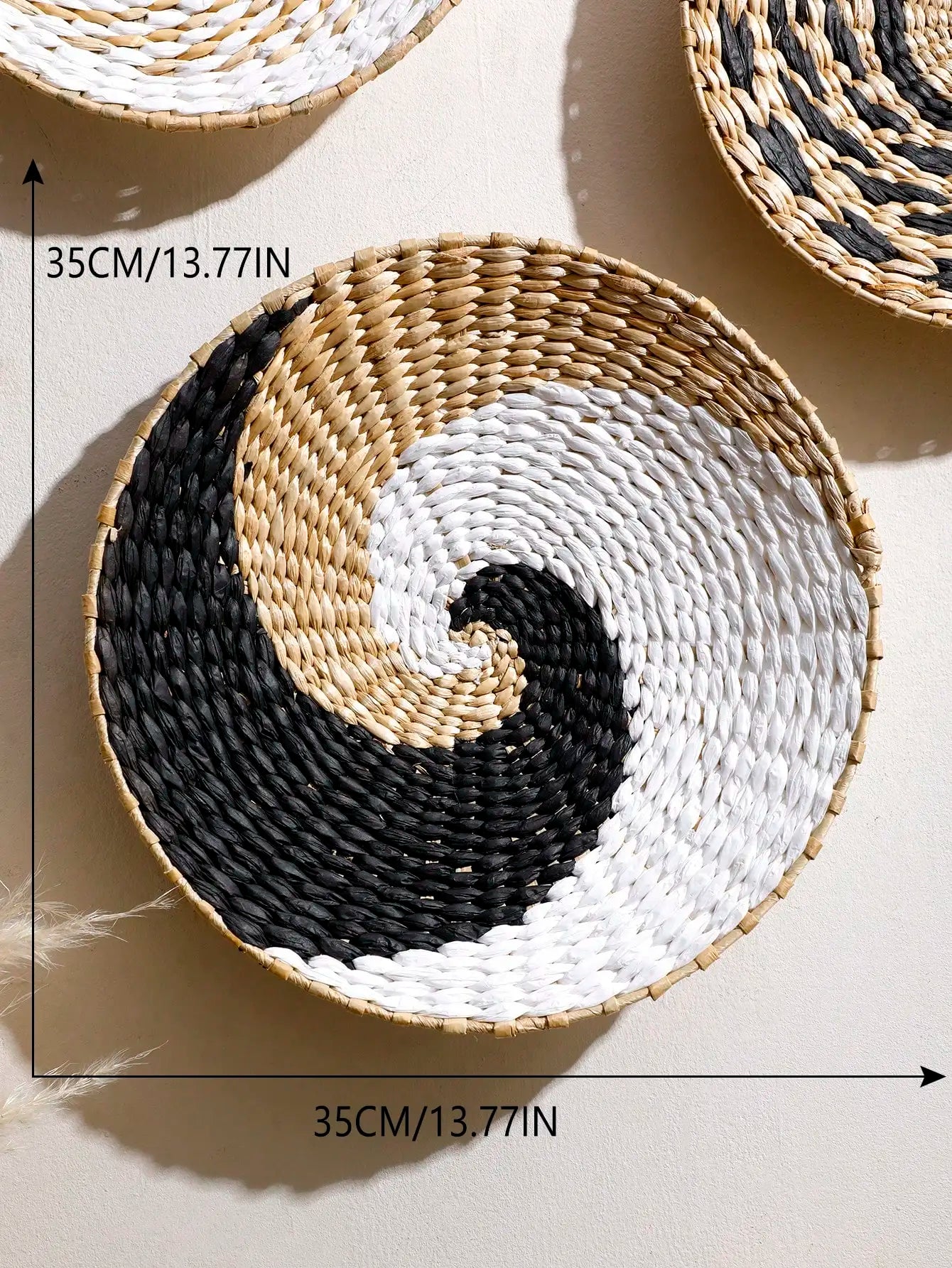 🌿 1/6 Pcs Boho Hand Woven Wall Basket Hanging Decor