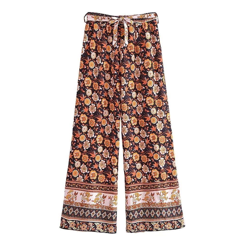 Wanderlust Floral Palazzo Pants - Flow Free & Bloom!