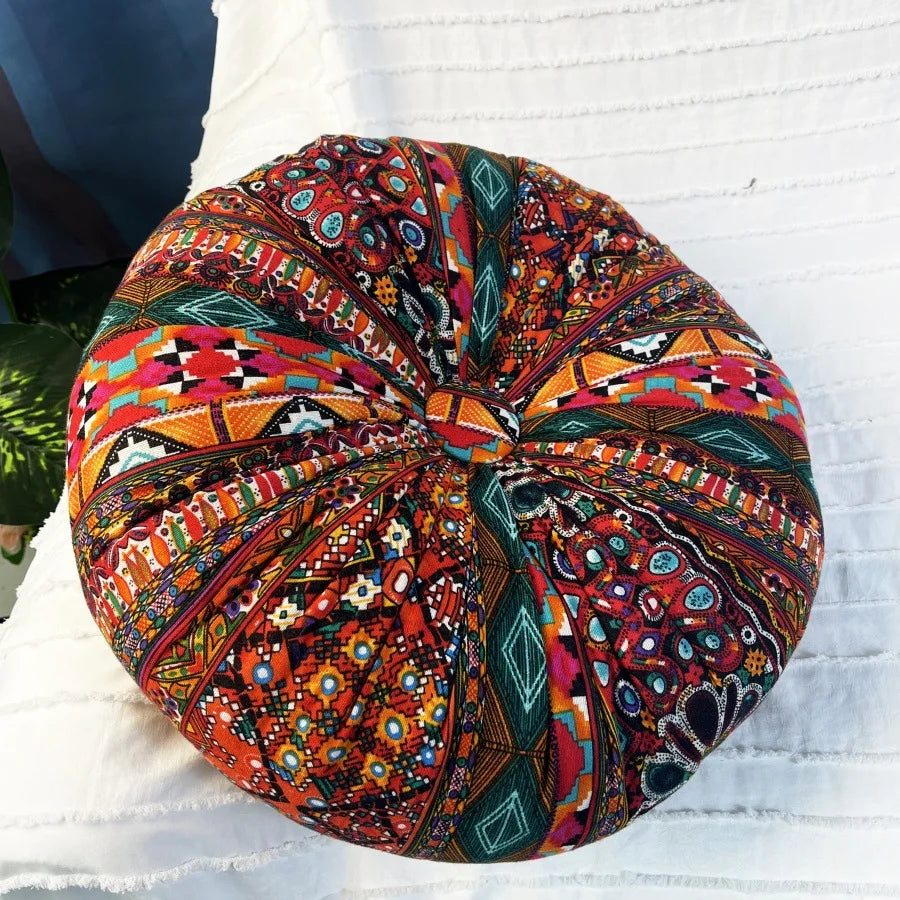 🌼 Boho Mandala Floor Cushion – Round, Colorful &amp; Cozy