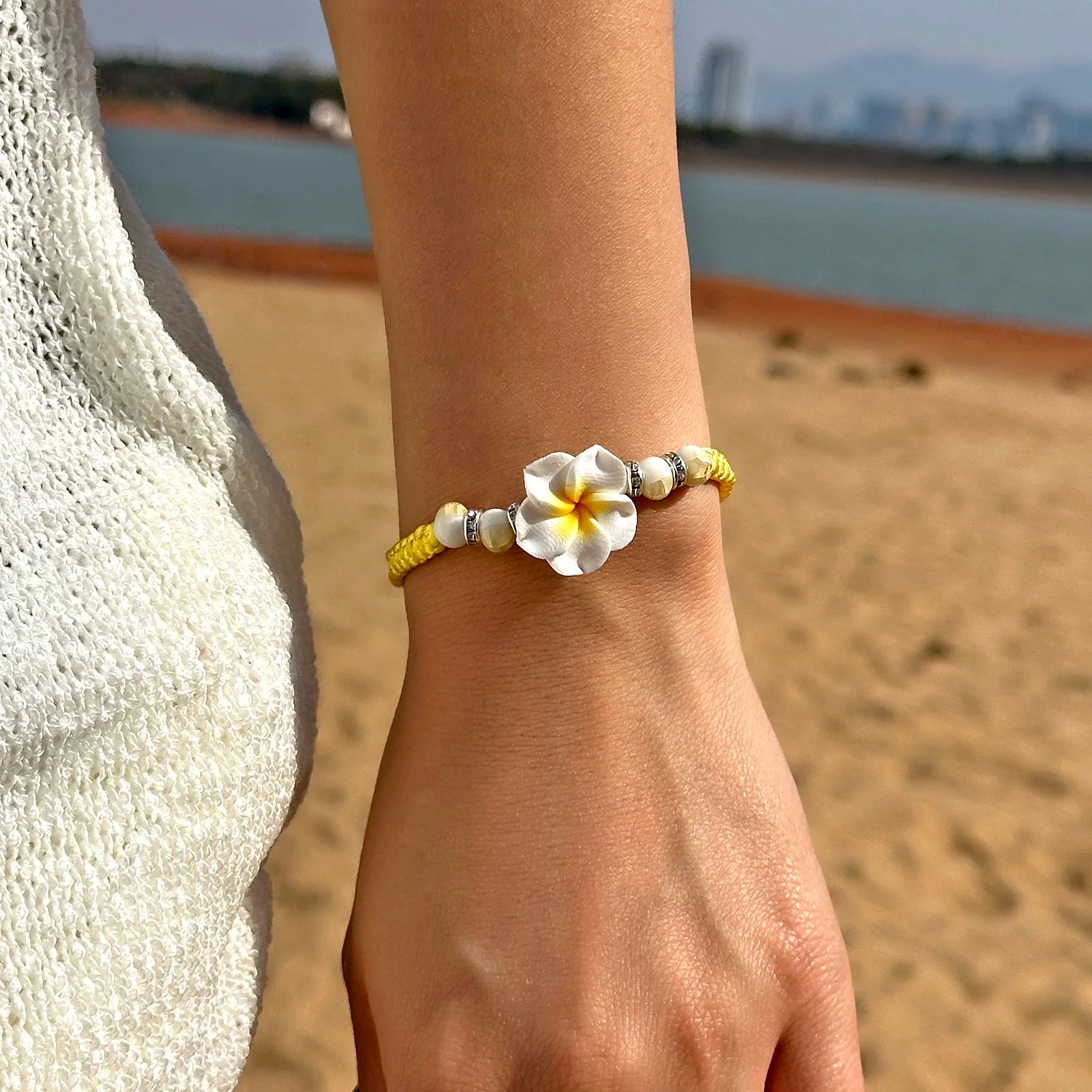 Boho Flower Cord Bracelet
