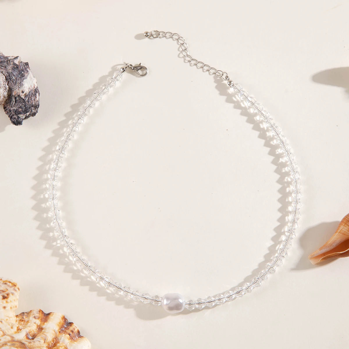 🌊 Coastal Boho Charm Necklaces – Shells, Pearls & Beads