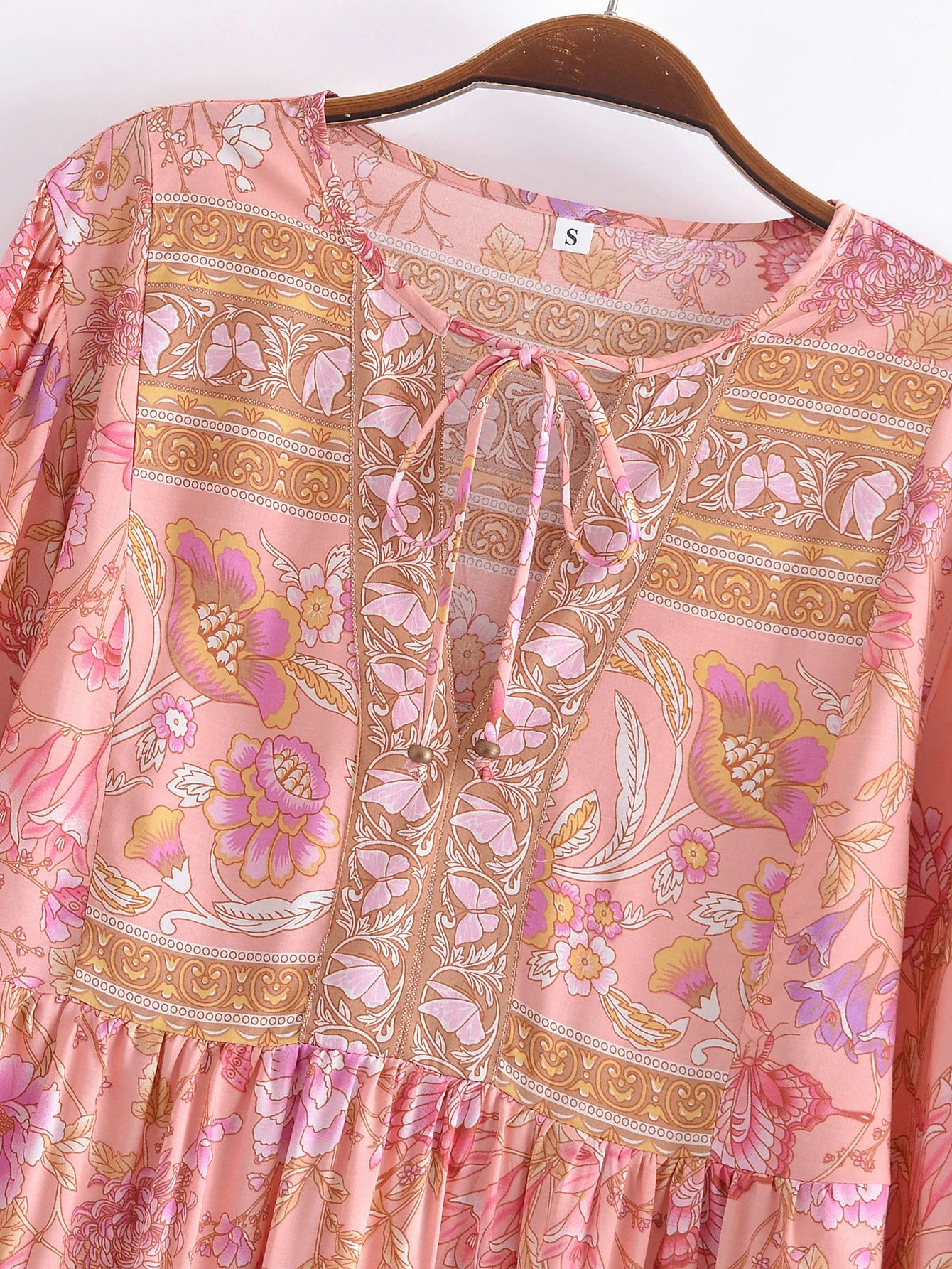 Boho Sunset Dreams Floral Tunic Top – Cotton Rayon Blend