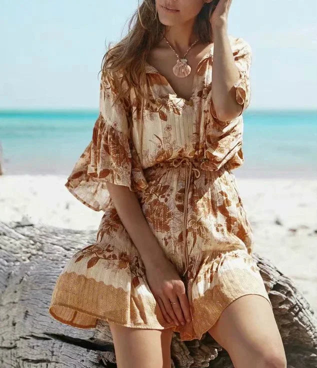 Dreamy Tie-Dye Boho Mini Dress