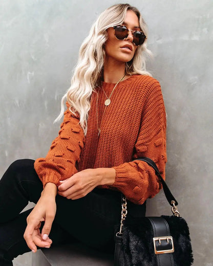 Chic Cable Knit Pullover Sweater