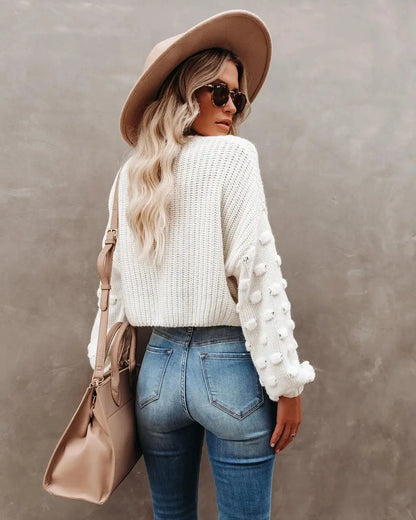 Chic Cable Knit Pullover Sweater