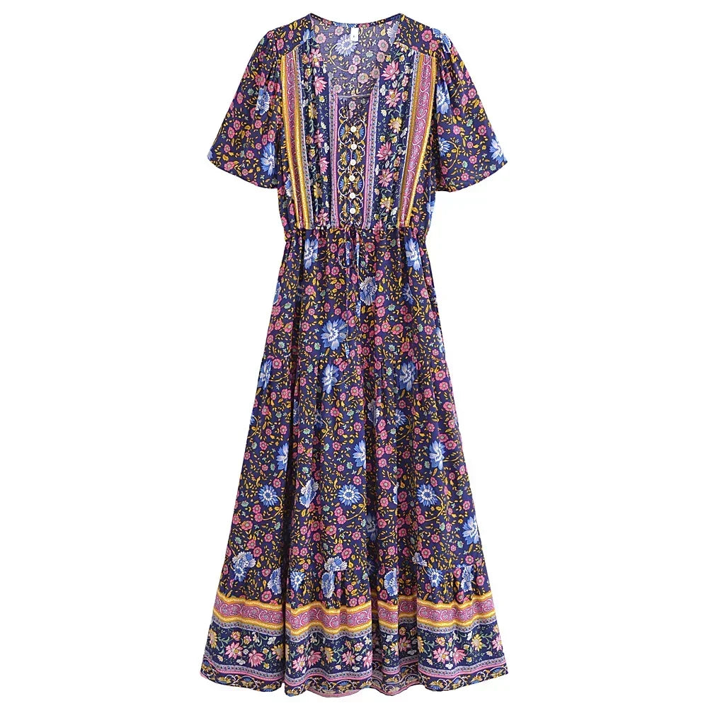 Boho Breeze Floral Maxi Dress