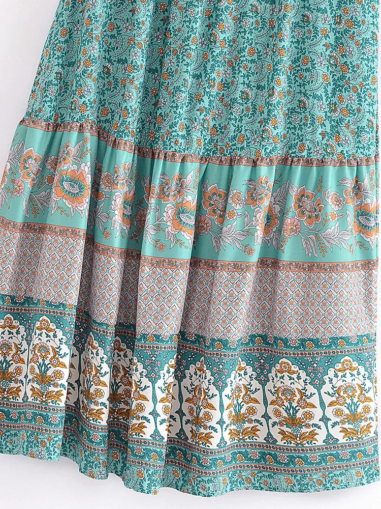 Nomad Soul Tiered Boho Midi Skirt