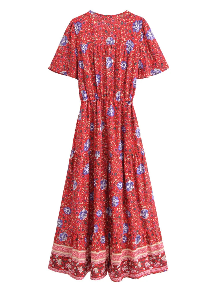 Boho Breeze Floral Maxi Dress