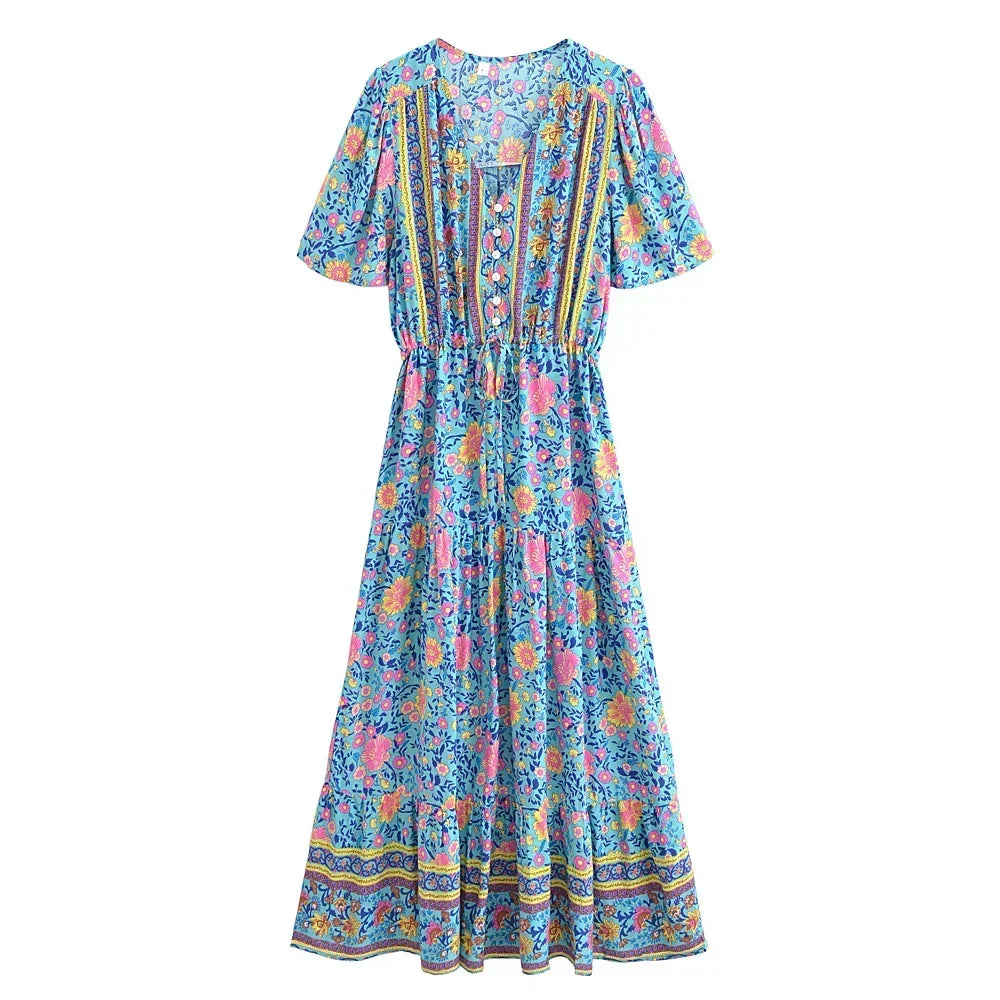 Boho Breeze Floral Maxi Dress