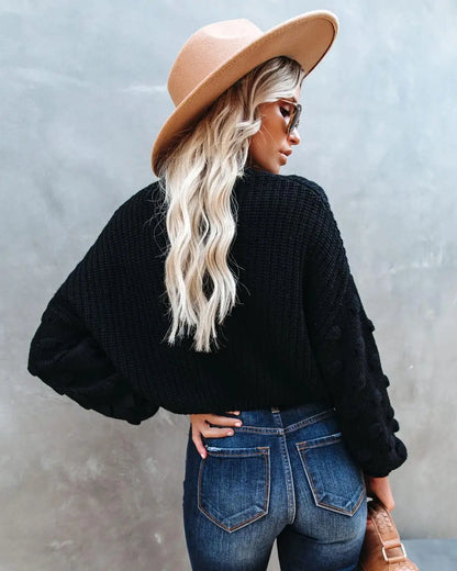 Chic Cable Knit Pullover Sweater