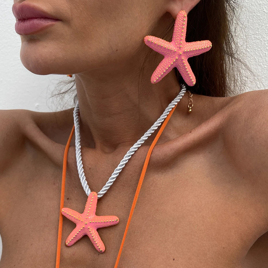 Boho Starfish Statement Jewelry Set