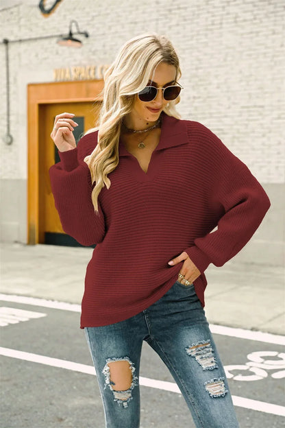 Boho Slouchy Knit Pullover – Cozy Vibes, Everyday Style
