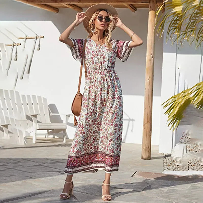 Amalia Boho Breeze Maxi Dress