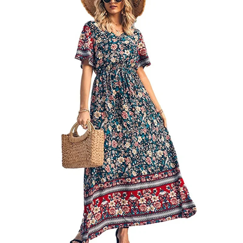 Amalia Boho Breeze Maxi Dress