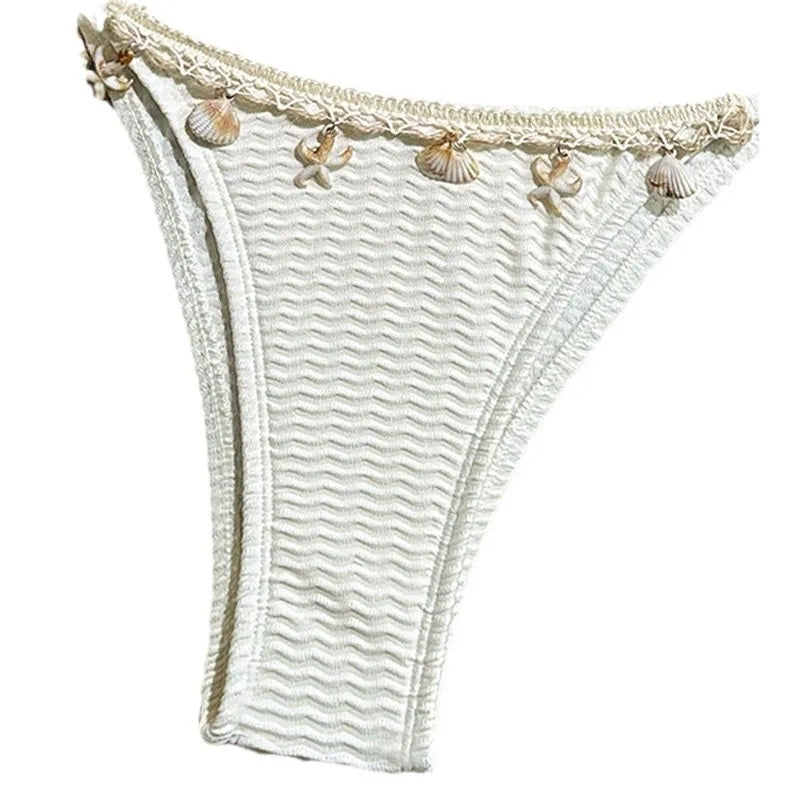 Boho Shell Trim Bikini Set