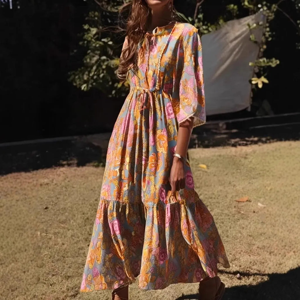 Boho Garden Breeze Maxi Dress