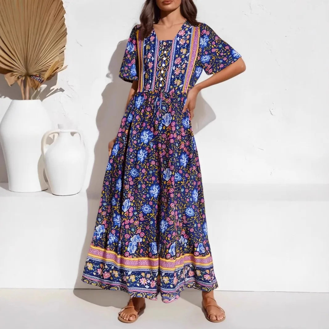 Boho Breeze Floral Maxi Dress