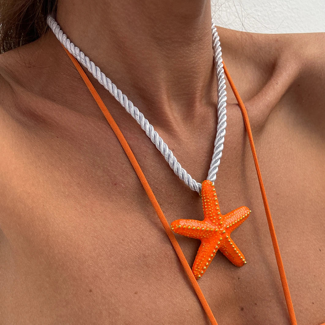 Boho Starfish Statement Jewelry Set