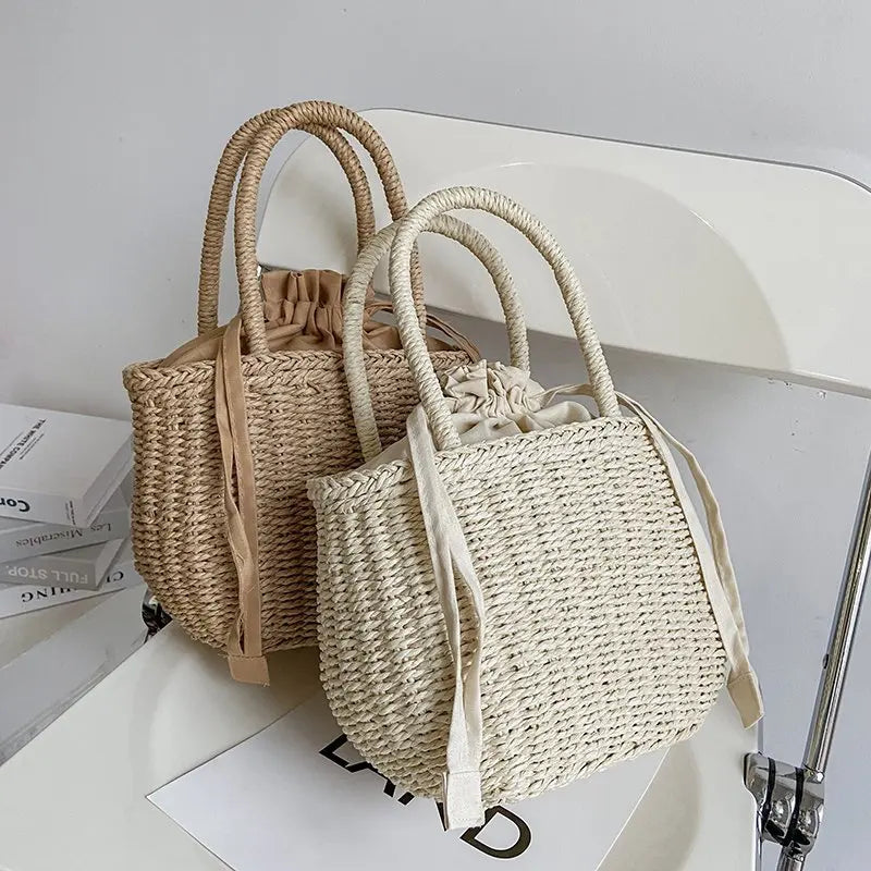 Boho Straw Tassel Handbag