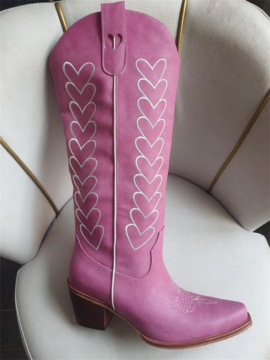 Boho Wanderlust Embroidered Tall Cowgirl Boots