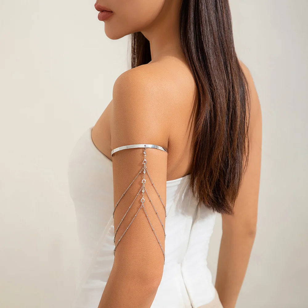 Goddess Chain Drape Arm Cuff – Gold or Silver