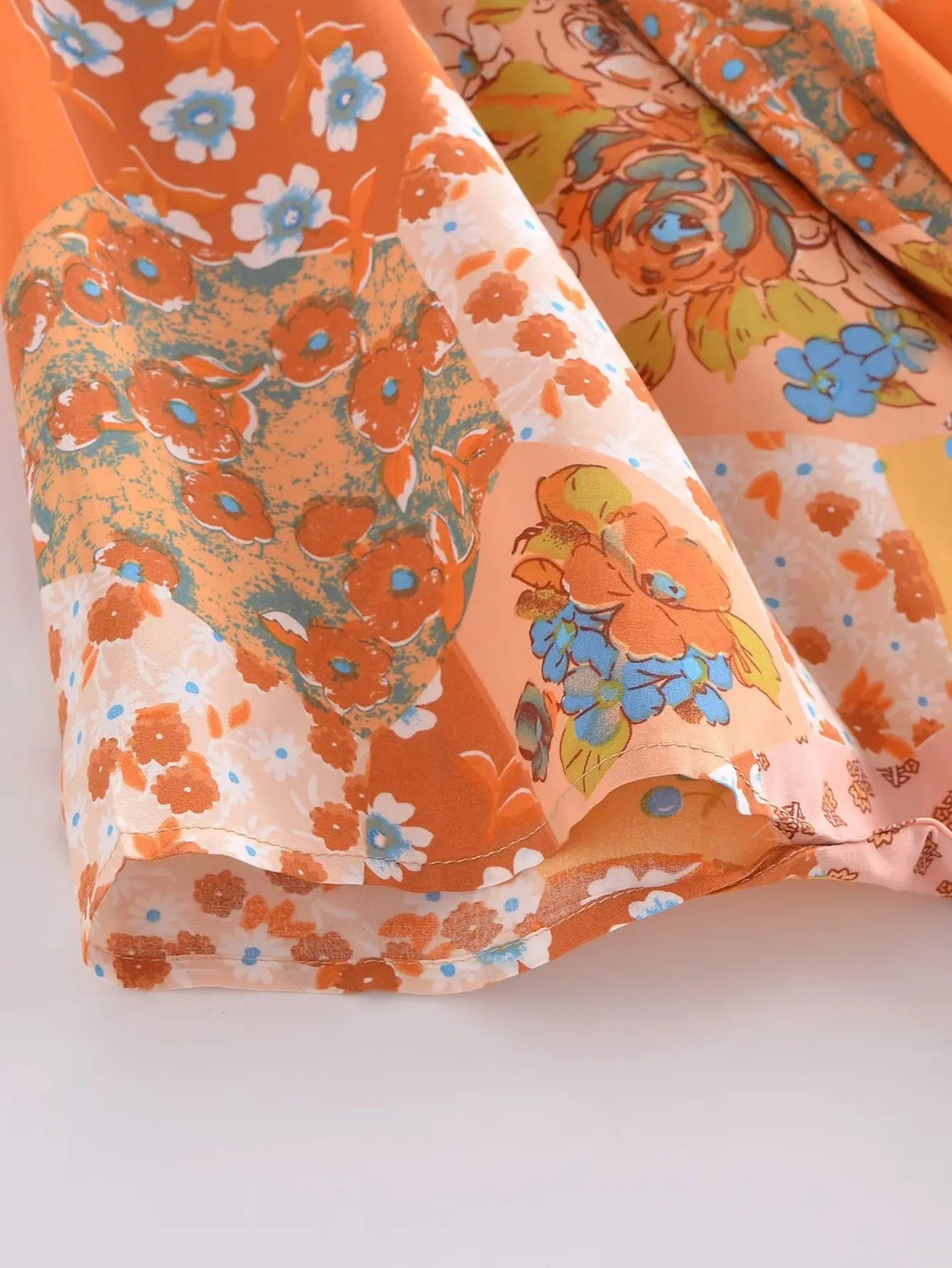 Kaleidoscope Dream Boho Patchwork Kimono - Floral Duster Robe