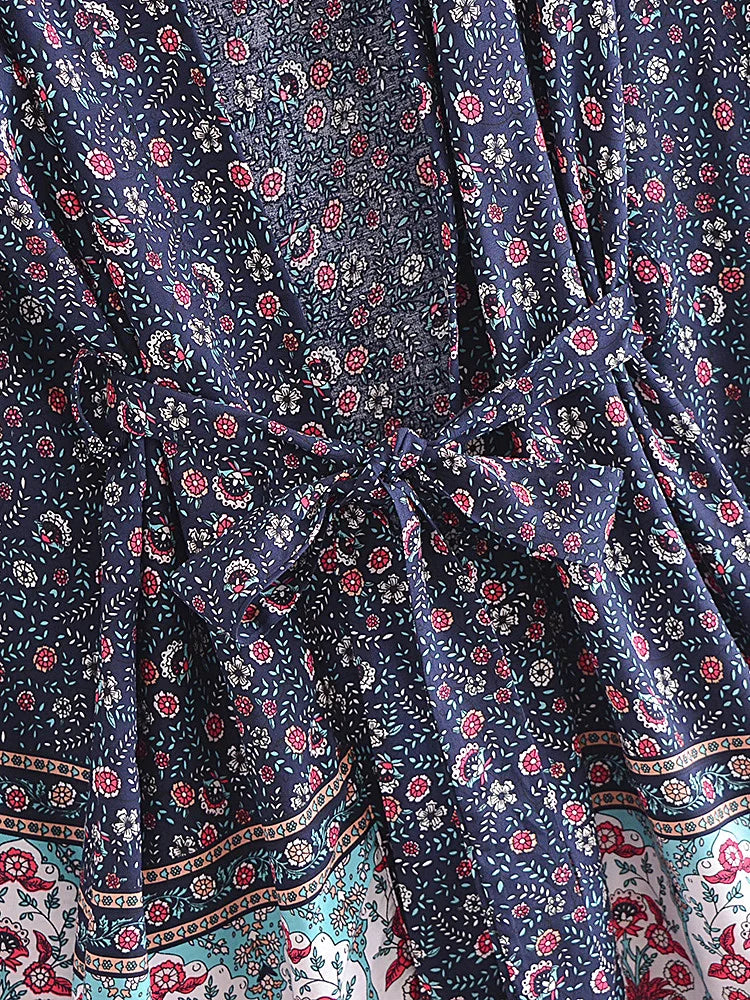 Wanderlust Floral Boho Kimono Robe - Effortless & Ethereal