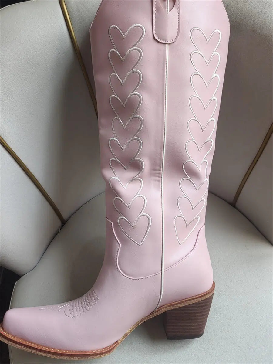 Boho Wanderlust Embroidered Tall Cowgirl Boots